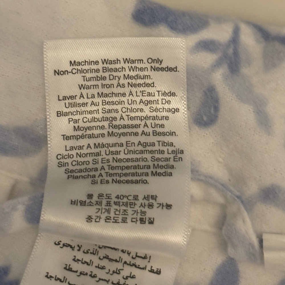 Pottery Barn Teen LoveShackFancy Flannel pajama set Blue - Picture 6 of 7